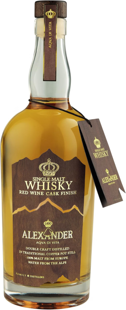 Alexander Single Malt Whisky Red Wine Cask Finish 40% - The Italian Whisky - 700ml
