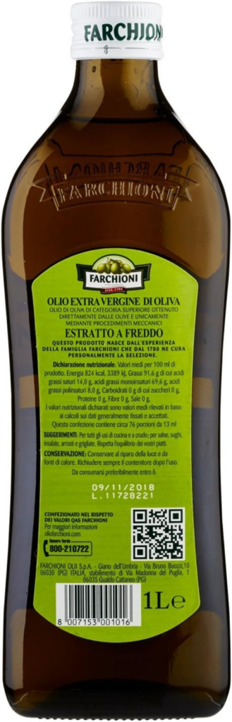 Farchioni Olio Extravergine di Oliva, 1 Litro