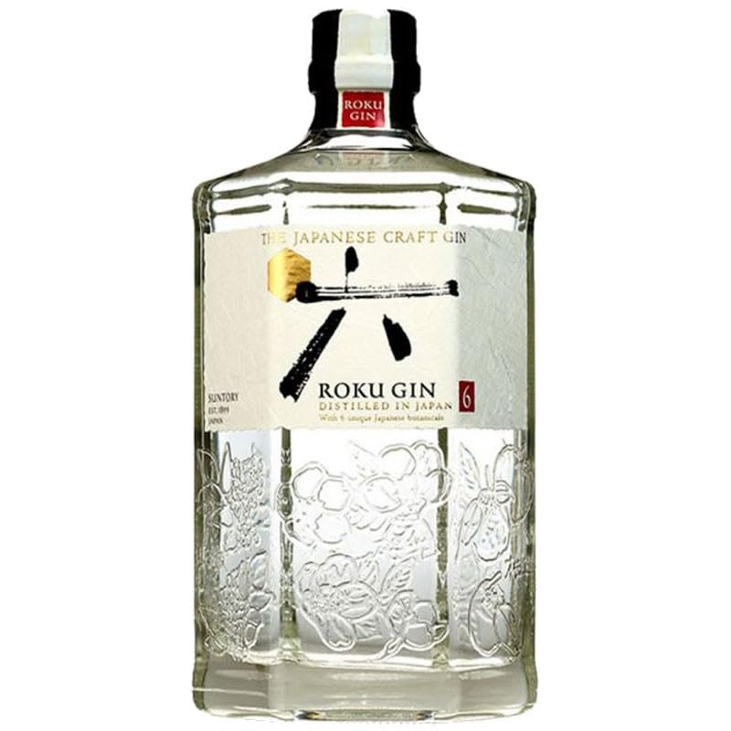 Roku Gin 1 Litro | Gin Artigianale Giapponese | 6 Botaniche Giapponesi Suntory
